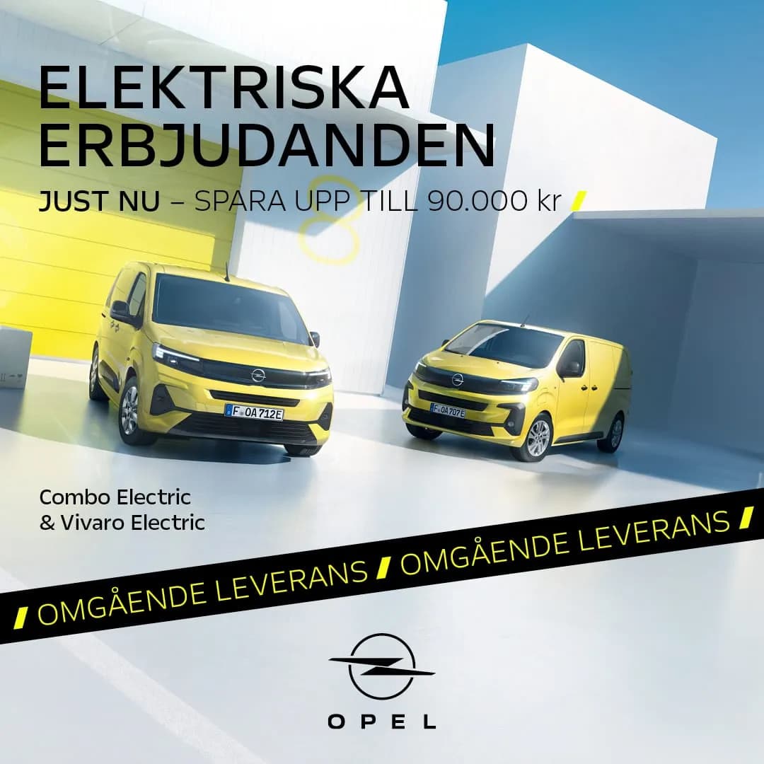 Elektriska transportbilar - Spara upp till 90.000 kr