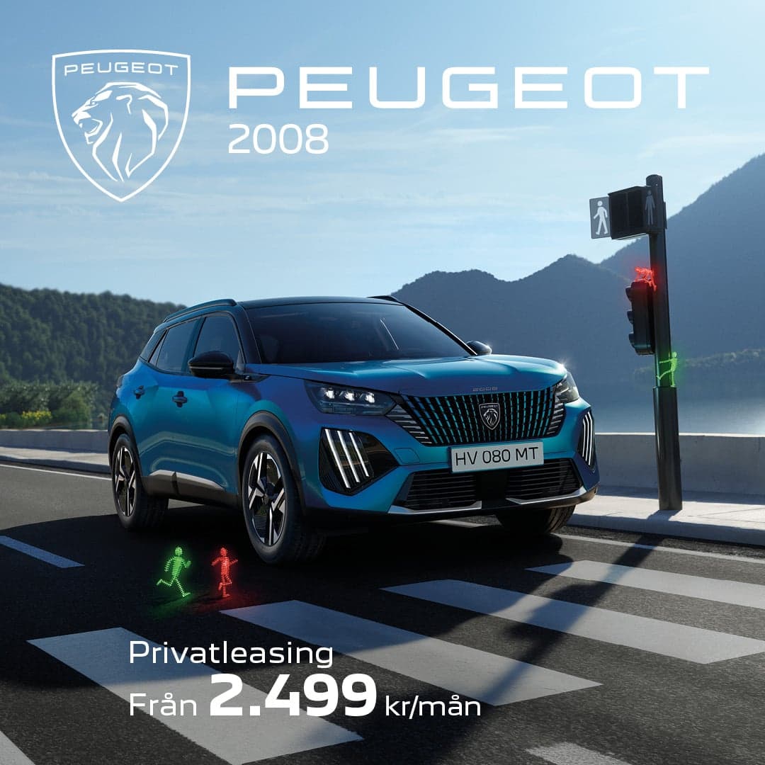Privatleasa Peugeot 2008 från endast 2.499 kr/mån